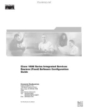 Cisco1800 Series Integrated Services Routers (Fixed) Software Configuration Guide